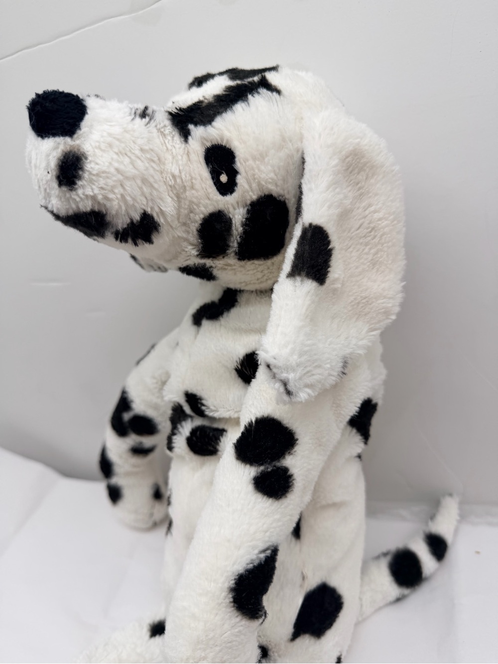 IKEA Dalmatian Plush Dog Gosig Vovven Black White Spots Stuffed Puppy Floppy 20”